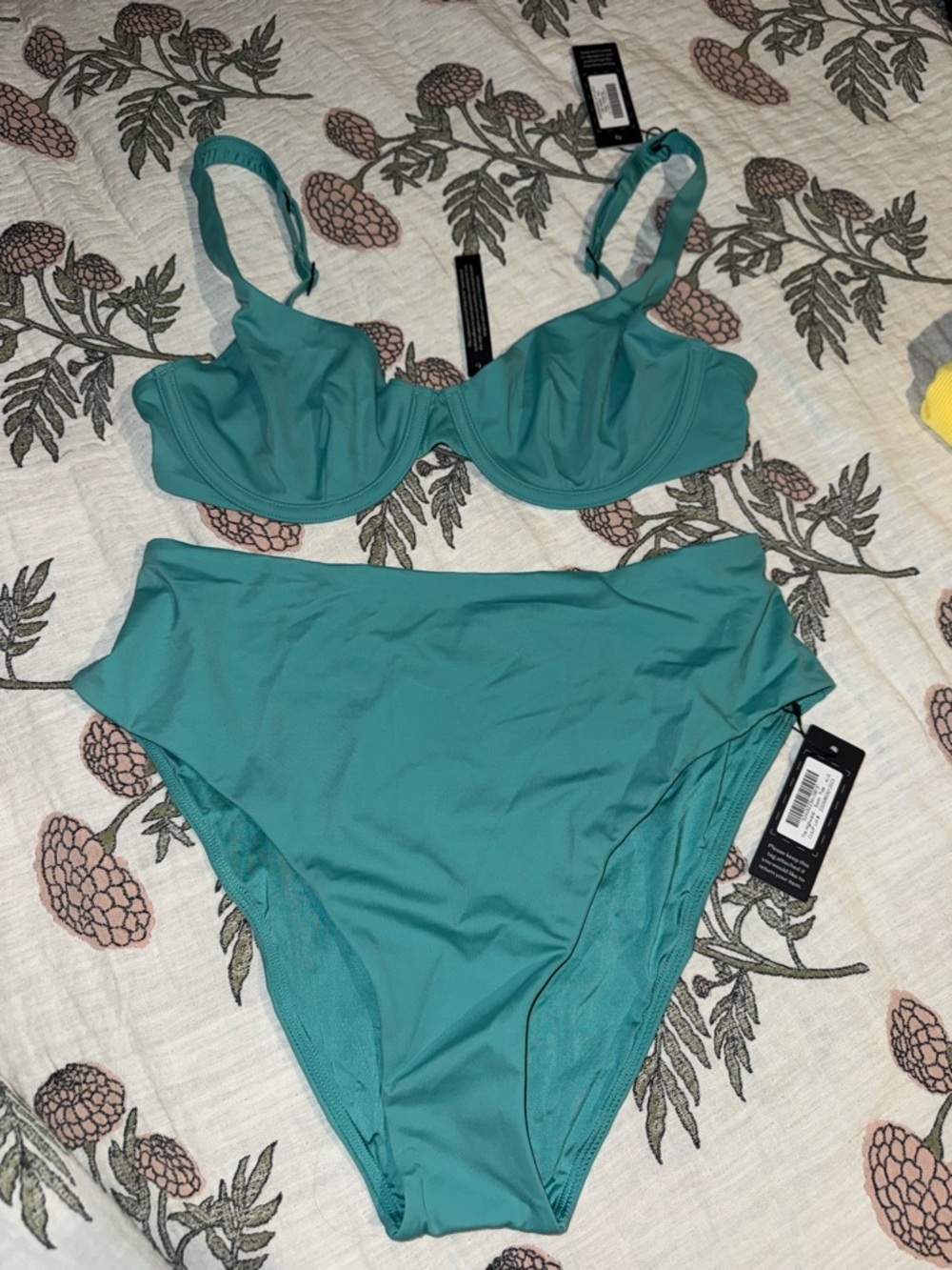 CUUP Teal Underwire Bikini Set
